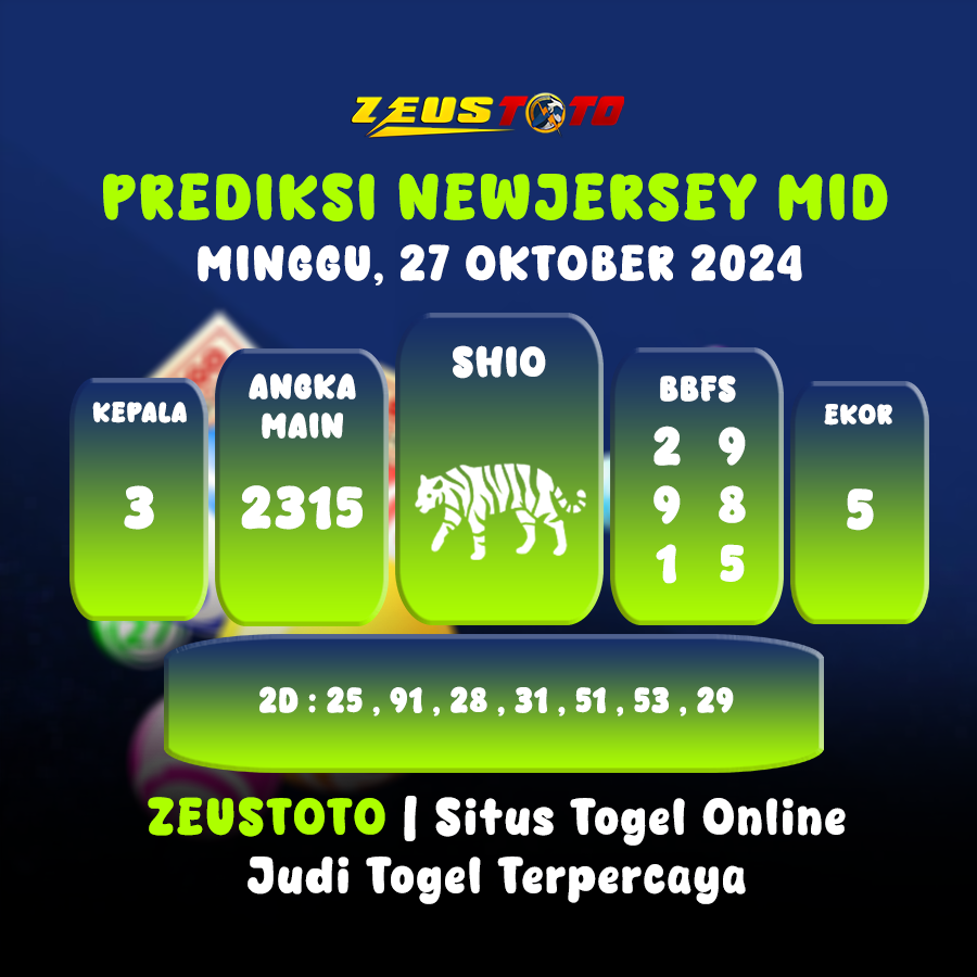 PREDIKSI ANGKA KELUARAN NEWJERSEYMID POOL 27 OKTOBER 2024 TERAKURAT