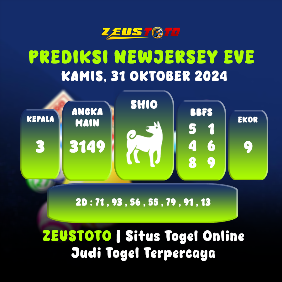 PREDIKSI ANGKA KELUARAN NEWJERSEYEVE POOL 31 OKTOBER 2024 TERAKURAT