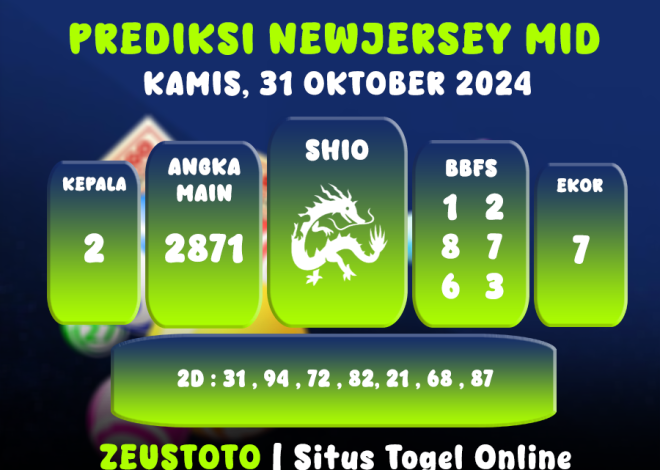 PREDIKSI ANGKA KELUARAN NEWJERSEYMID POOL 31 OKTOBER 2024 TERAKURAT