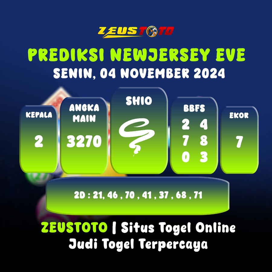 PREDIKSI ANGKA KELUARAN NEWJERSEYEVE POOL 04 NOVEMBER 2024 TERAKURAT