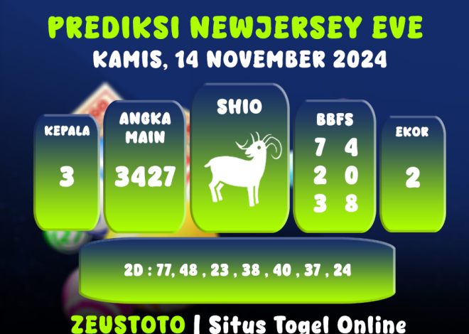 PREDIKSI KELUARAN ANGKA PERIODE 14 NOVEMBER 2024 NEWJERSEYEVE POOL