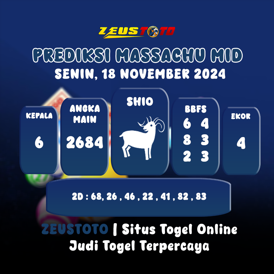 PREDIKSI KELUARAN ANGKA PERIODE 18 NOVEMBER 2024 MASSACHU MID POOL