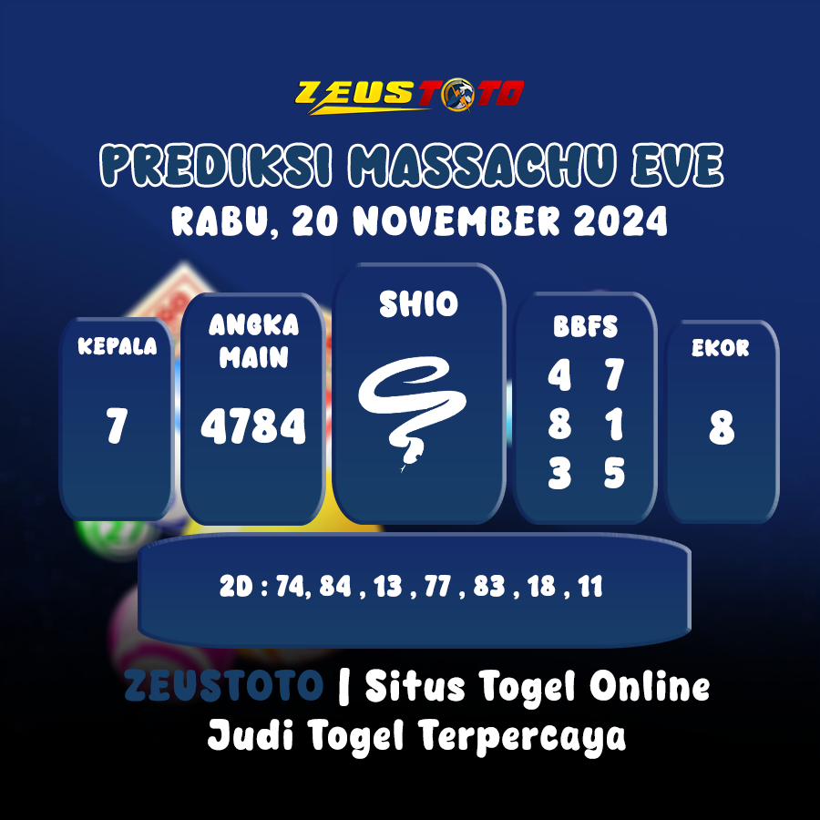 PREDIKSI KELUARAN ANGKA PERIODE 20 NOVEMBER 2024 MASSACHUEVE POOL