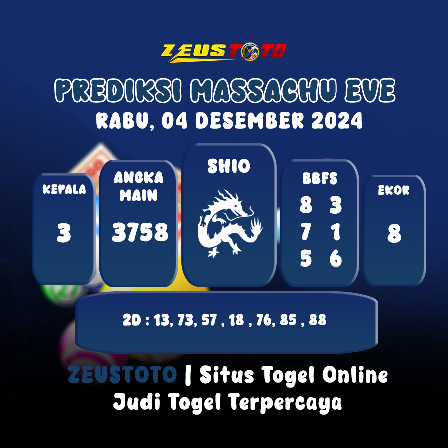 PREDIKSI KELUARAN ANGKA PERIODE 04 DESEMBER 2024 MASSACHUEVE POOL