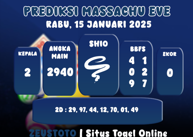 PREDIKSI MASSACHUEVE POOL 15 JANUARI 2025