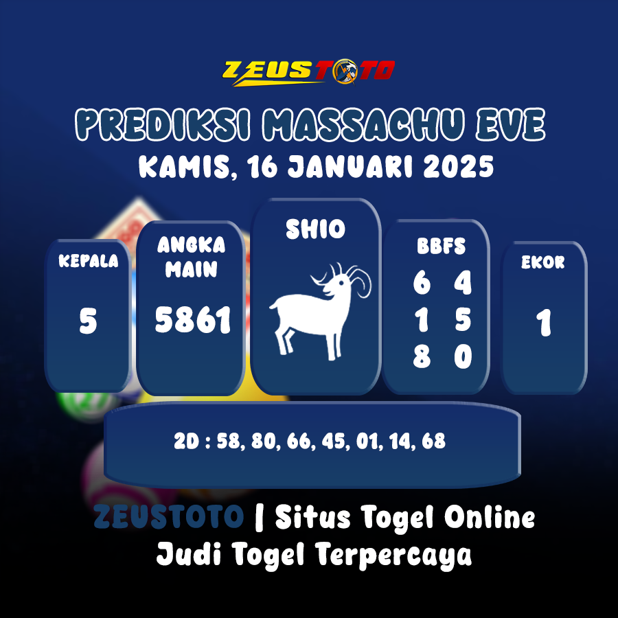 PREDIKSI MASSACHUEVE POOL 16 JANUARI 2025