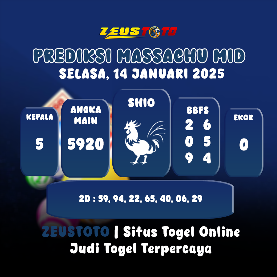 PREDIKSI MASSACHUMID POOL 14 JANUARI 2025