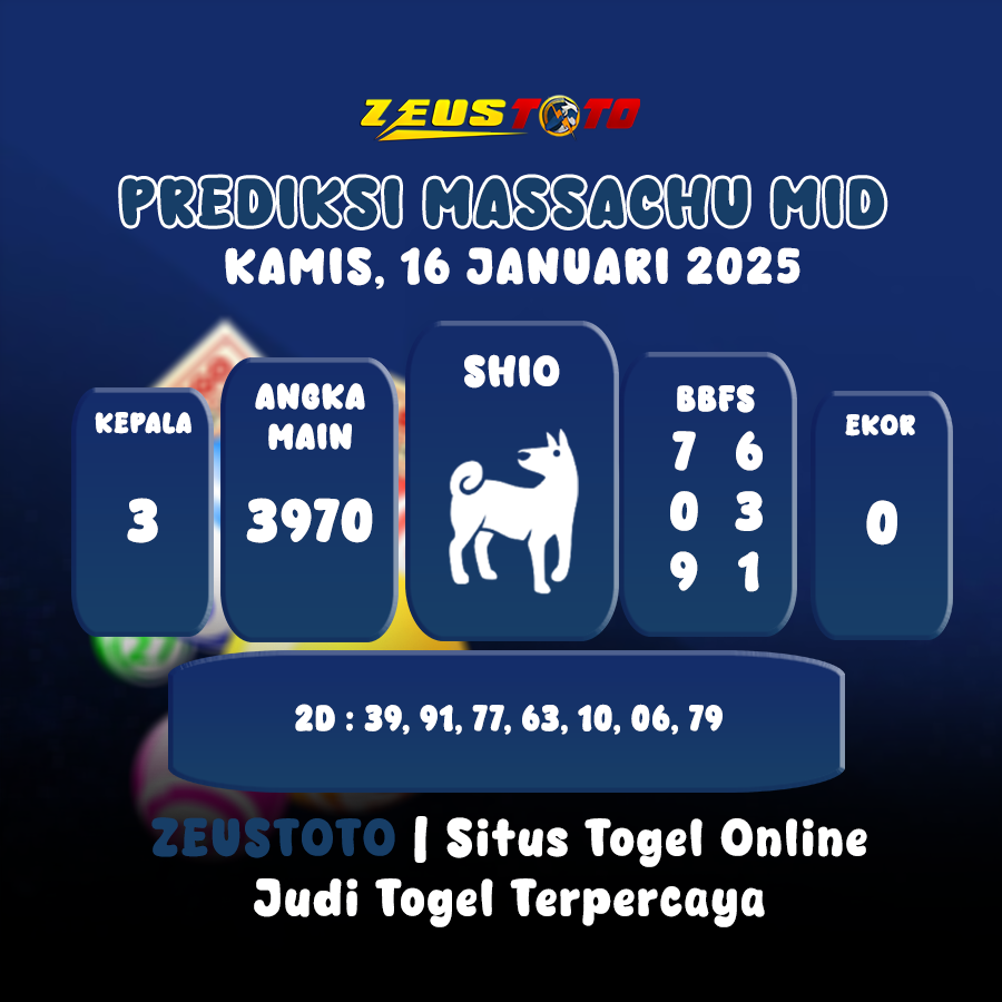 PREDIKSI MASSACHUMID POOL 16 JANUARI 2025