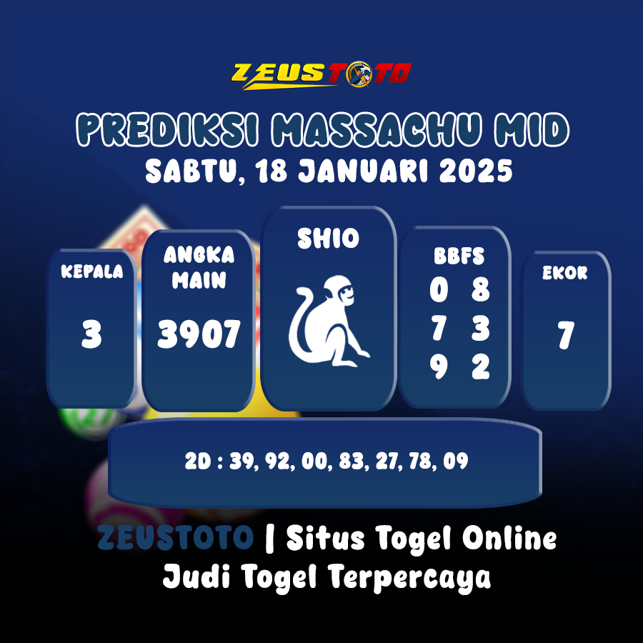 PREDIKSI MASSACHUMID POOL 18 JANUARI 2025