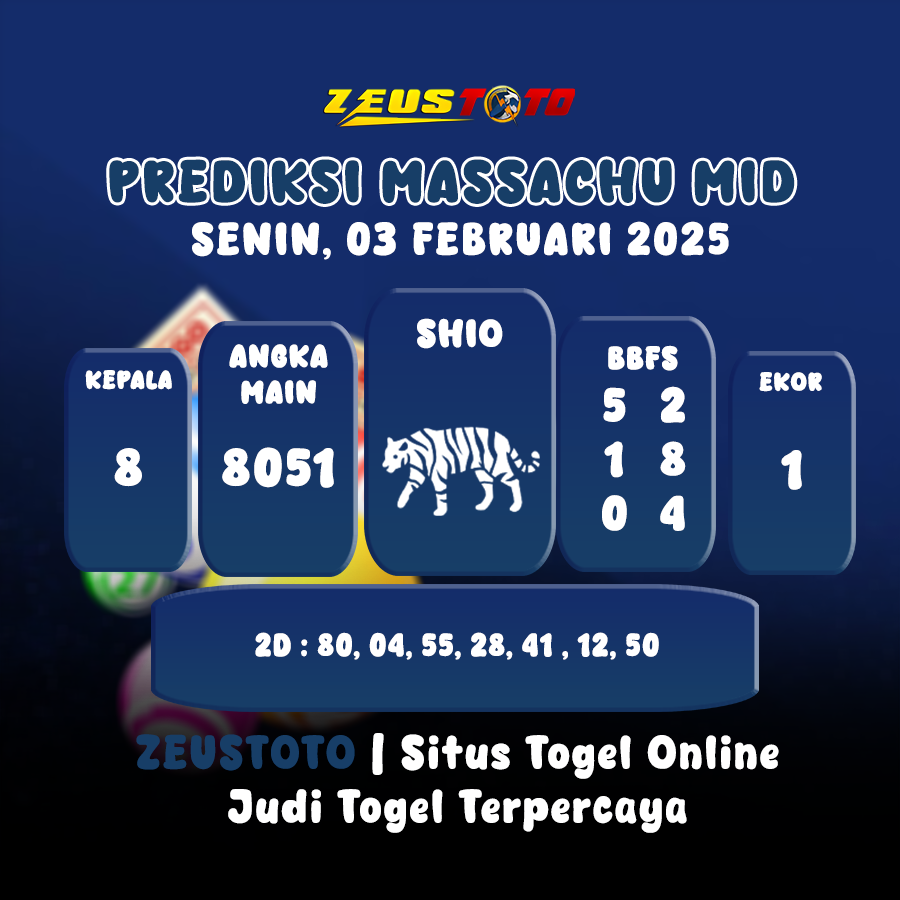 PREDIKSI MASSACHUMID POOL 03 FEBRUARI 2025