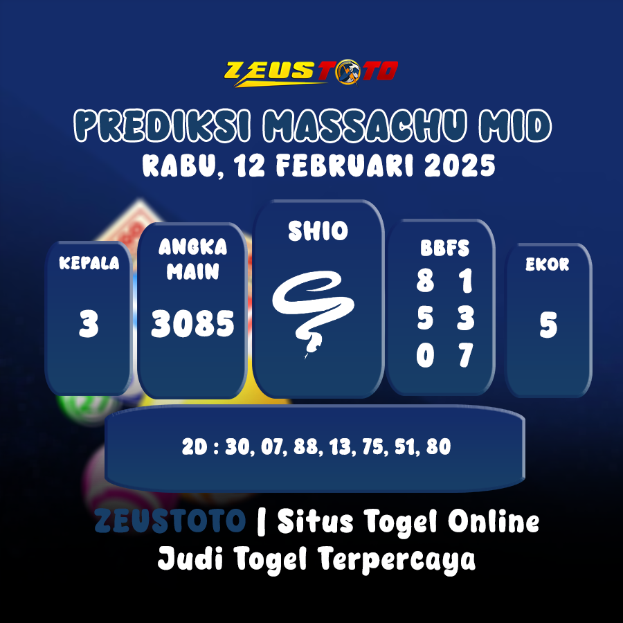 PREDIKSI MASSACHUMID POOL 12 FEBRUARI 2025