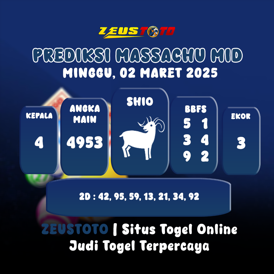 PREDIKSI MASSACHUMID POOL 02 MARET 2025