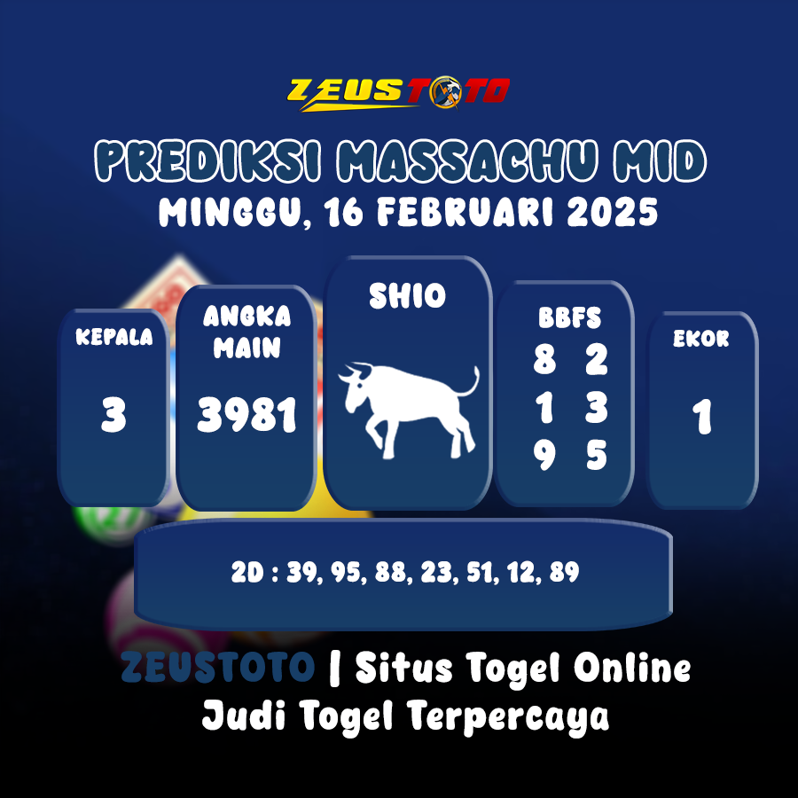 PREDIKSI MASSACHUMID POOL 16 FEBRUARI 2025