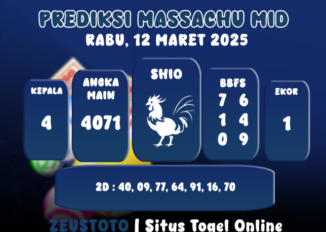 PREDIKSI MASSACHUMID POOL 12 MARET 2025