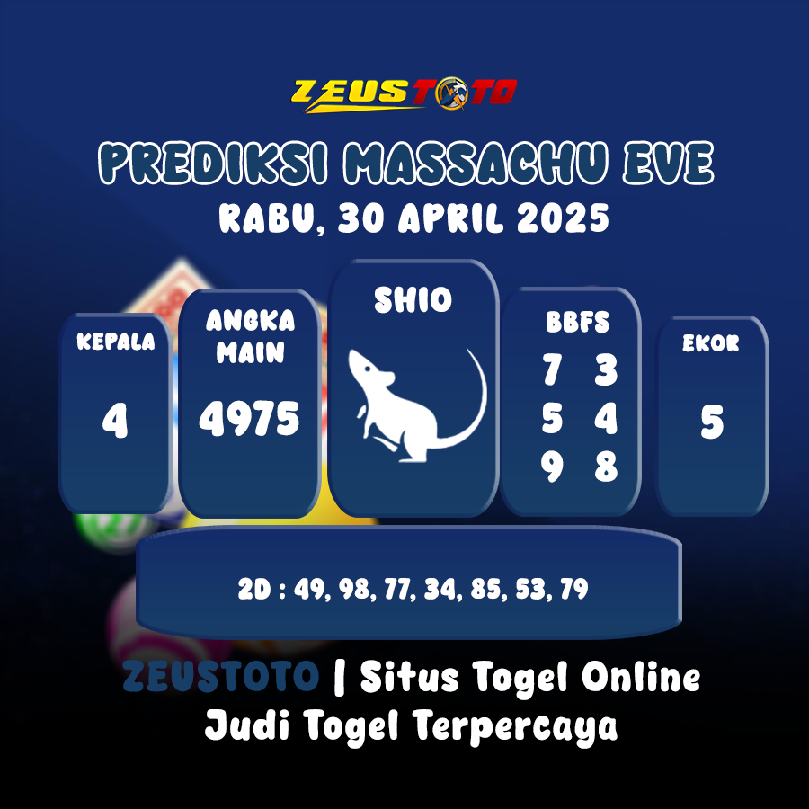 PREDIKSI MASSACHUEVE POOL 30 APRIL 2025