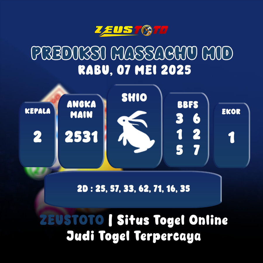 PREDIKSI MASSACHUMID POOL 07 MEI 2025