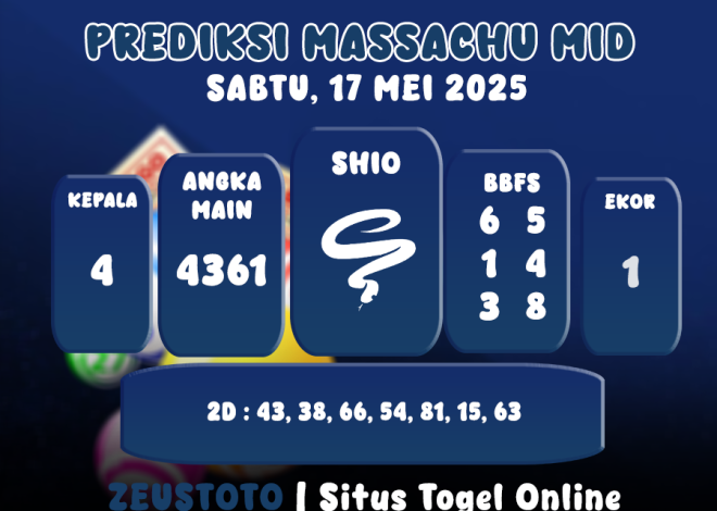 PREDIKSI MASSACHUMID POOL 17 MEI 2025