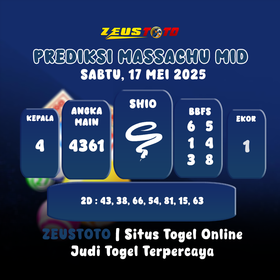 PREDIKSI MASSACHUMID POOL 17 MEI 2025