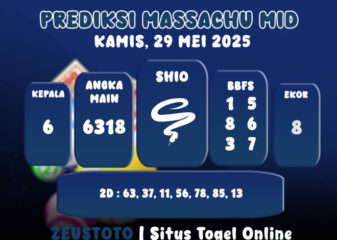 PREDIKSI MASSACHUMID POOL 29 MEI 2025