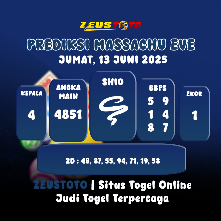 PREDIKSI MASSACHUEVE POOL 13 JUNI 2025