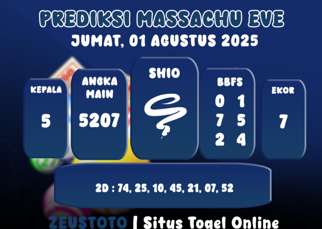 PREDIKSI MASSACHUEVE POOL 01 AGUSTUS 2025