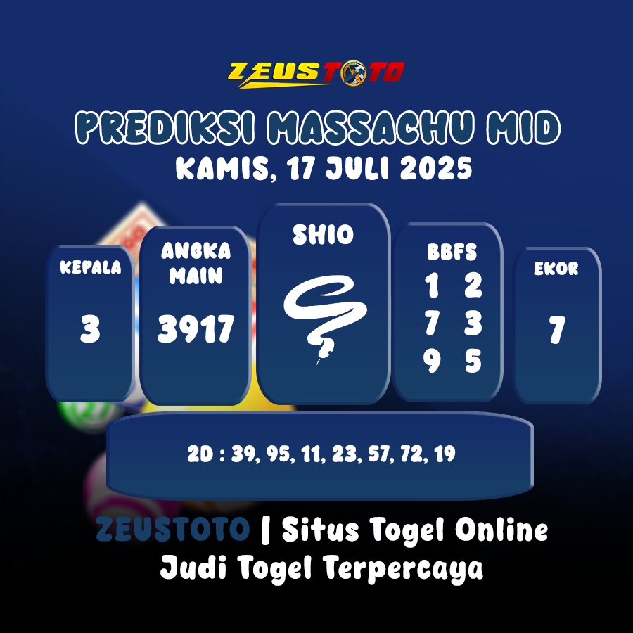 PREDIKSI MASSACHUMID POOL 17 JULI 2025