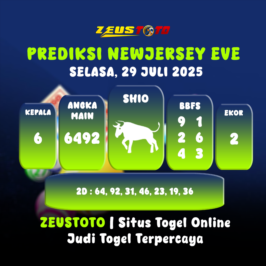 PREDIKSI NEWJERSEYEVE POOL 29 JULI 2025