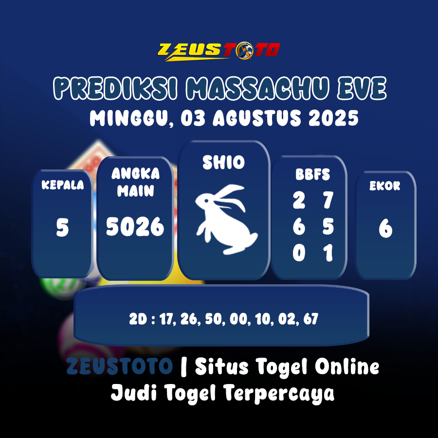 PREDIKSI MASSACHUEVE POOL 03 AGUSTUS 2025