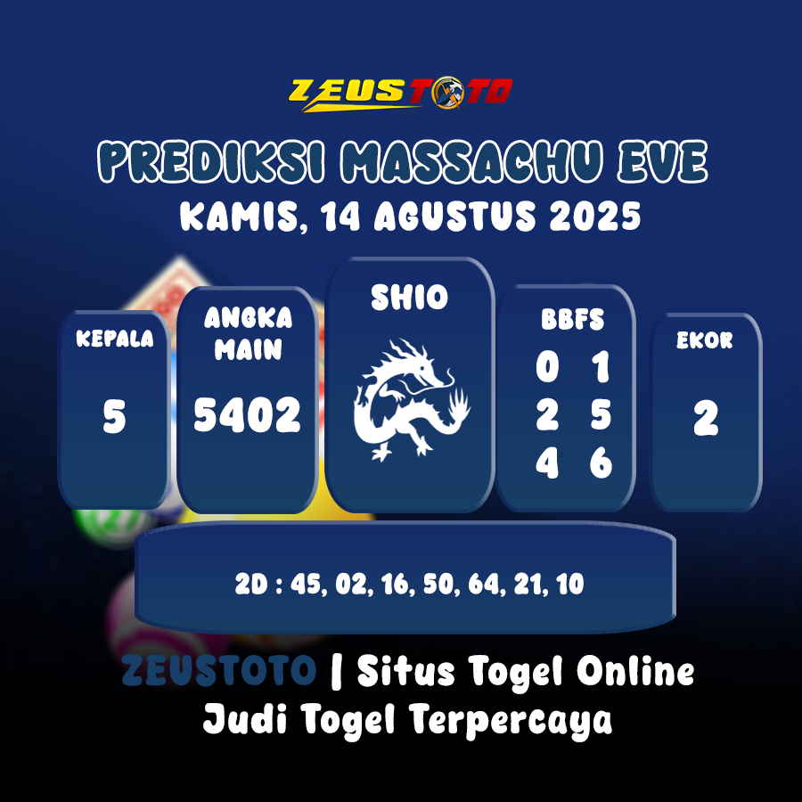 PREDIKSI MASSACHUEVE POOL 14 AGUSTUS 2025
