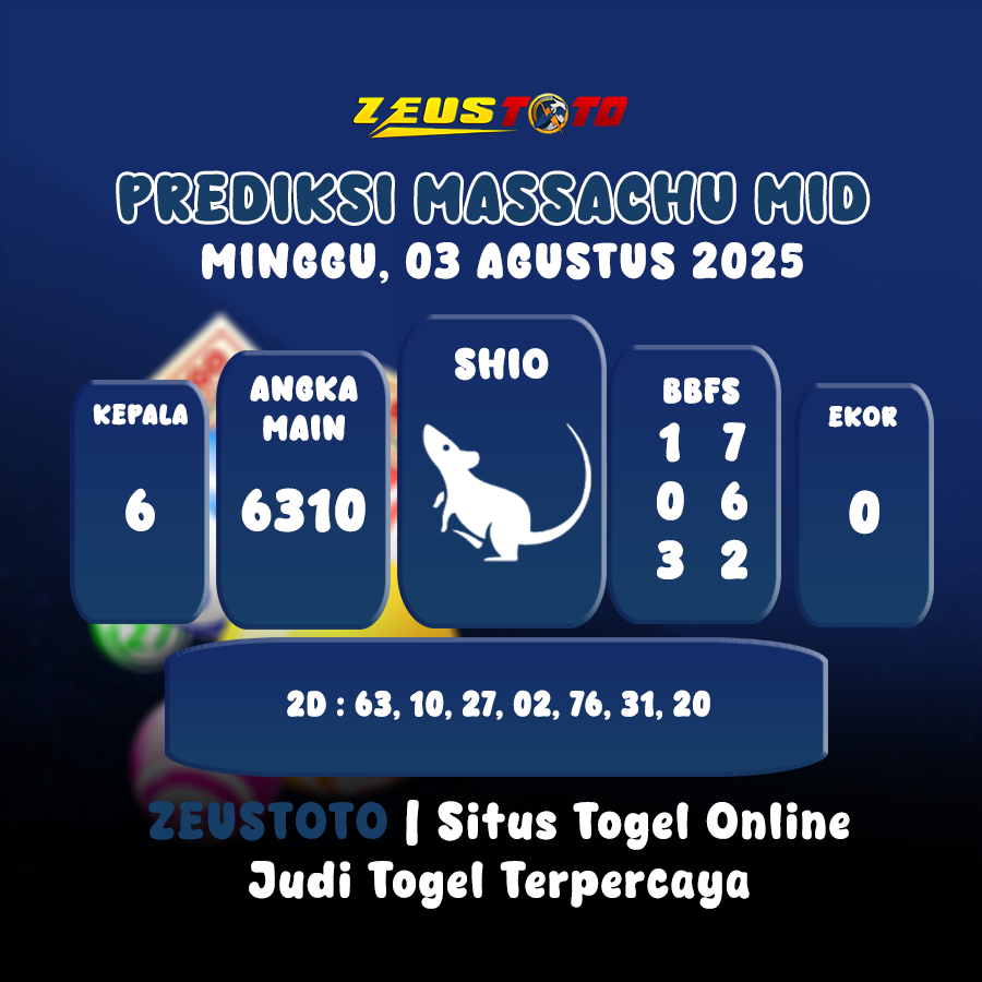 PREDIKSI MASSACHUMID POOL 03 AGUSTUS 2025