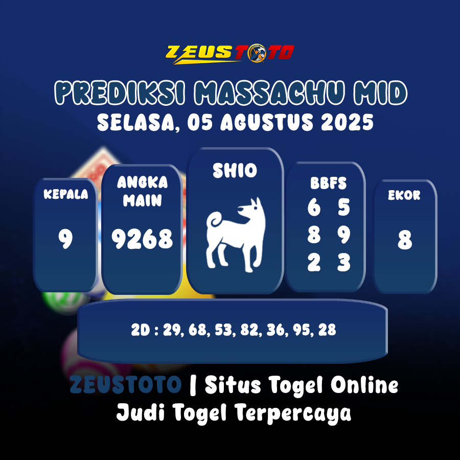PREDIKSI MASSACHUMID POOL 05 AGUSTUS 2025