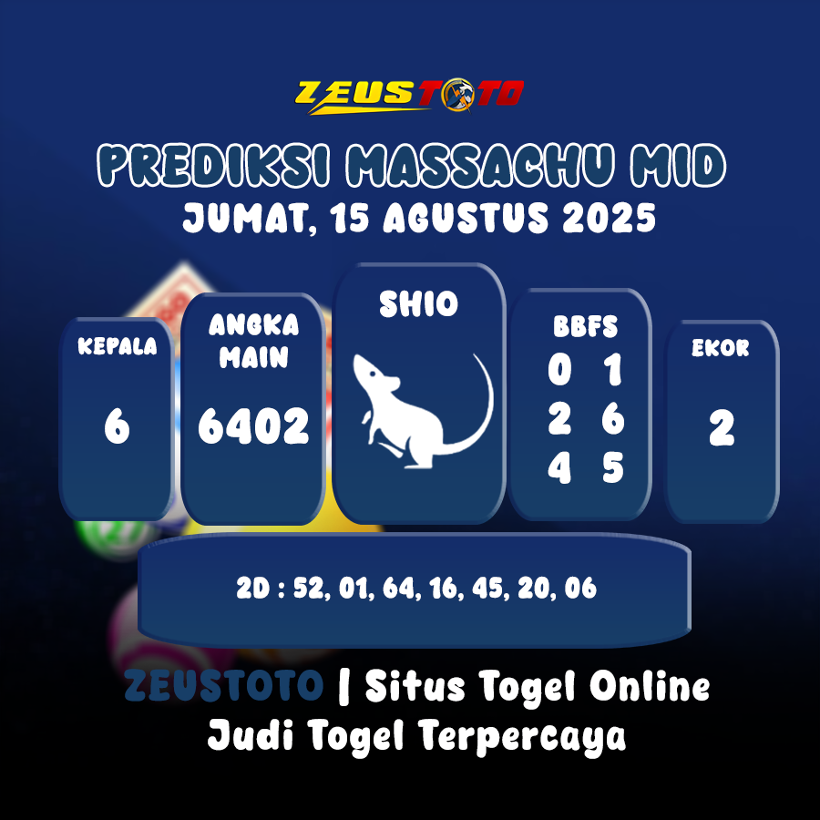 PREDIKSI MASSACHUMID POOL 15 AGUSTUS 2025