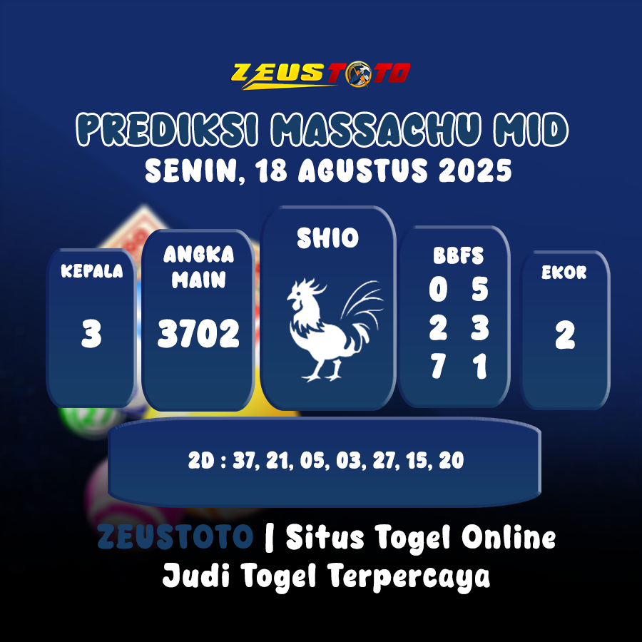PREDIKSI MASSACHUMID POOL 18 AGUSTUS 2025